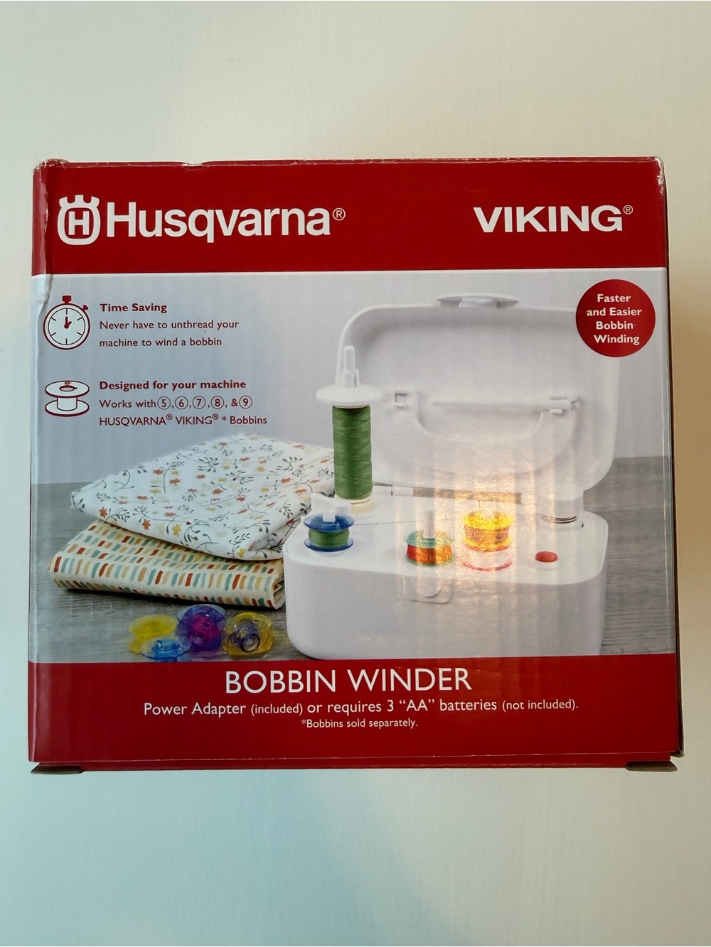 Husqvarna Viking Portable Bobbin Winder w/ Box – Sapphire Compatible